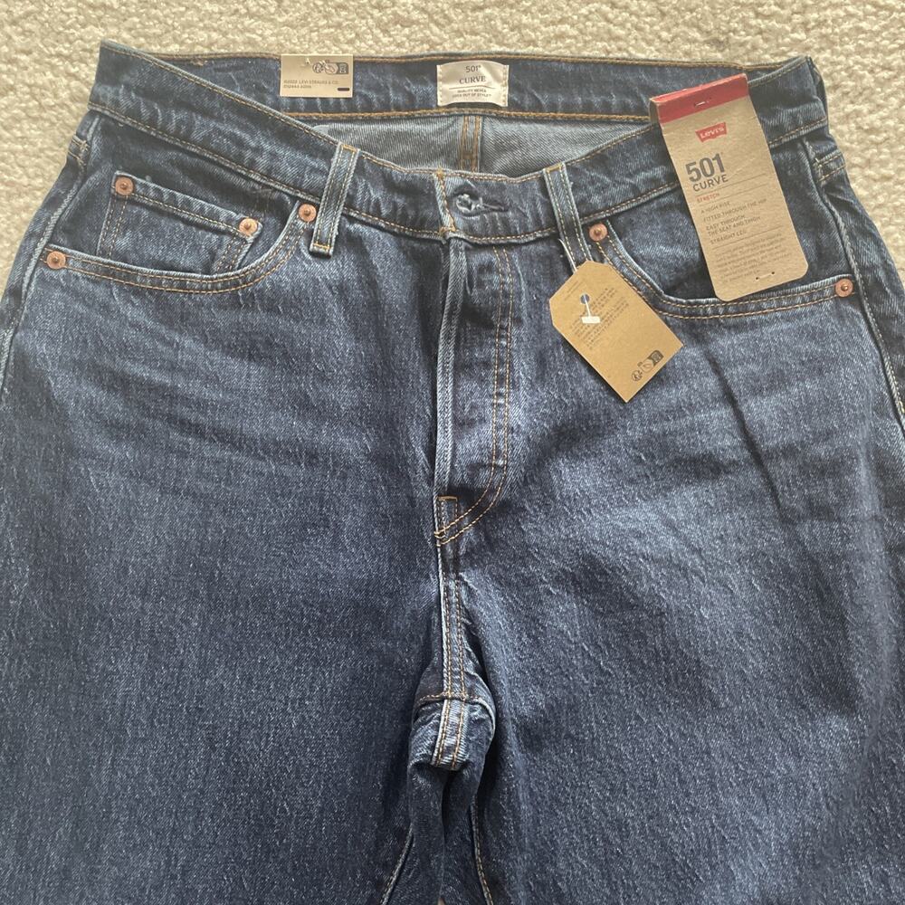 Levi's 501 Curve Wide Leg Jeans - Dark Blue